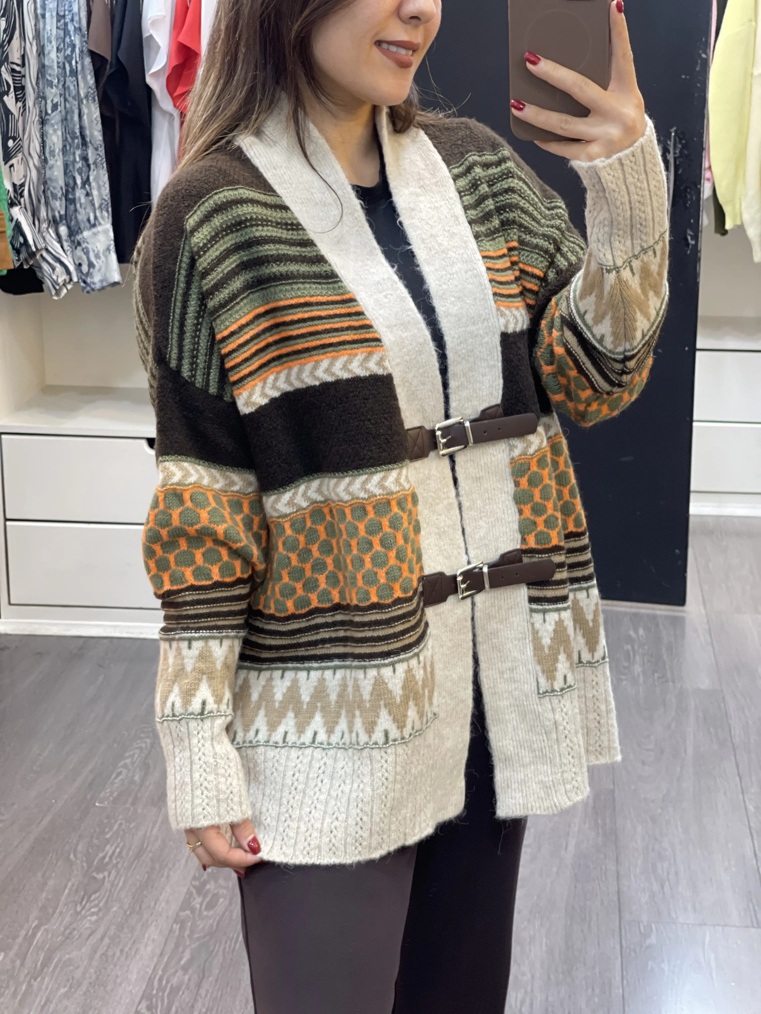 بافت کمربند دار رنگی برند اوجینال ترک